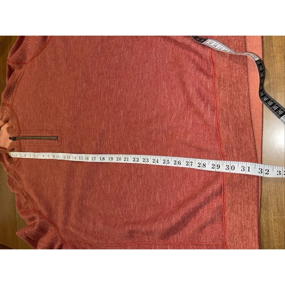 Tommy Bahama Quarter Zip Sweater Men 3XL Coral 🪸‎ Long Sleeve Logo Preppy